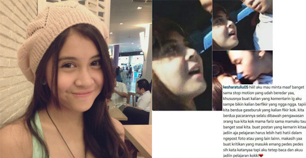 Beredarnya Foto Ciuman Kesha Ratuliu dengan Sang Pacar Membikin Para Netizen Heboh